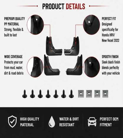 Honda HR-V New Vezel Mud Flaps Set 2022 | Front & Rear Splash Guards
