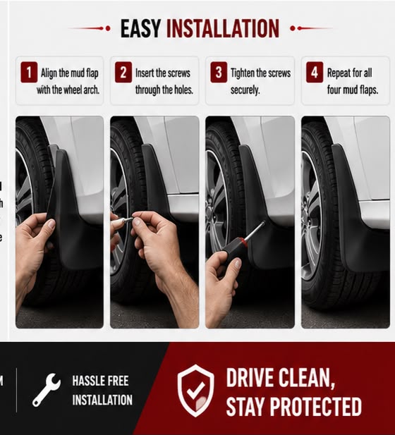 Honda City Mud Flaps Set 2008 2009 2010 2011 2012 2013 2014 2015 2016 2017 | Front & Rear Splash Guards
