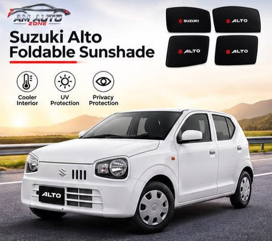 Suzuki Alto Side Sunshade 2018, 2019, 2020, 2021, 2022, 2023, 2024, 2025, 2026 | Foldable Car Window Sunshade