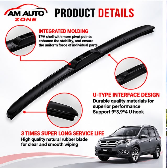 Honda BR-V Wiper Blades 2017 2018 2019 2020 2021 2022 2023 2024