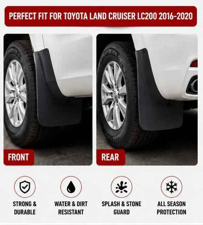 Toyota Land Cruiser LC200 Mud Flaps Set 2016 2017 2018 2019 2020 | Front & Rear Splash Guards