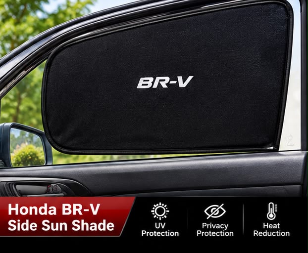 Honda BR-V Side Sun Shades 2017 2018 2019 2020 2021 2022 2023 2024 2025 | Foldable Window Sunshade (4 PCS)