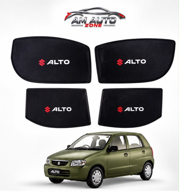 Suzuki Alto Old Japanese 1000cc Side Sunshade 2000, 2001, 2002, 2003, 2004, 2005, 2006, 2007, 2008, 2009, 2010, 2011, 2012 | Foldable Car Window Sunshade