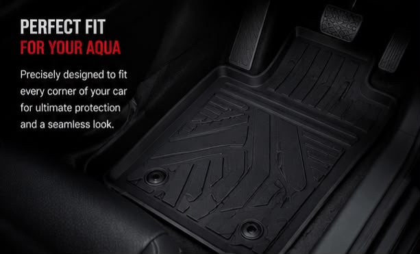 Toyota Aqua Premium TPE Floor Mats | Waterproof All Weather Custom Fit Car Floor Liners