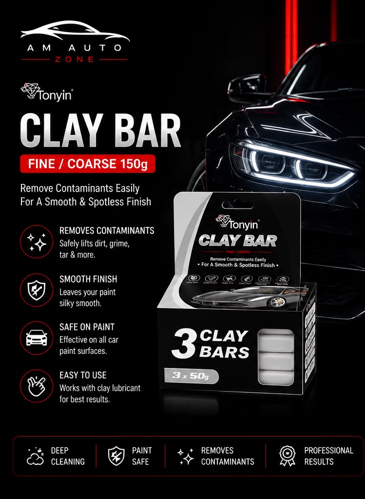 Tonyin Clay Bar Fine/Coarse 150g – 3 Clay Bars for Car Paint Decontamination