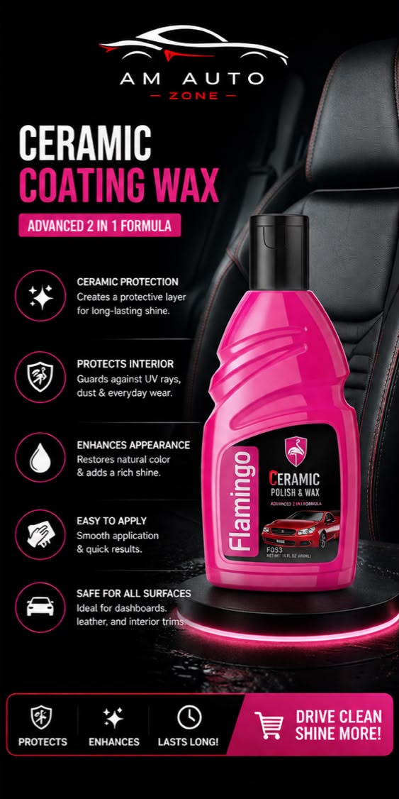 Flamingo Ceramic Coating Wax 410ml | Premium Car Polish & Paint Protection
