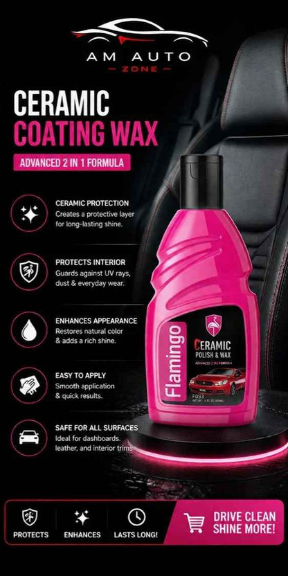 Flamingo Ceramic Coating Wax 410ml | Premium Car Polish & Paint Protection