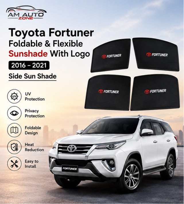 Toyota Fortuner Side Sun Shades 2016 2017 2018 2019 2020 2021 | Set of 4