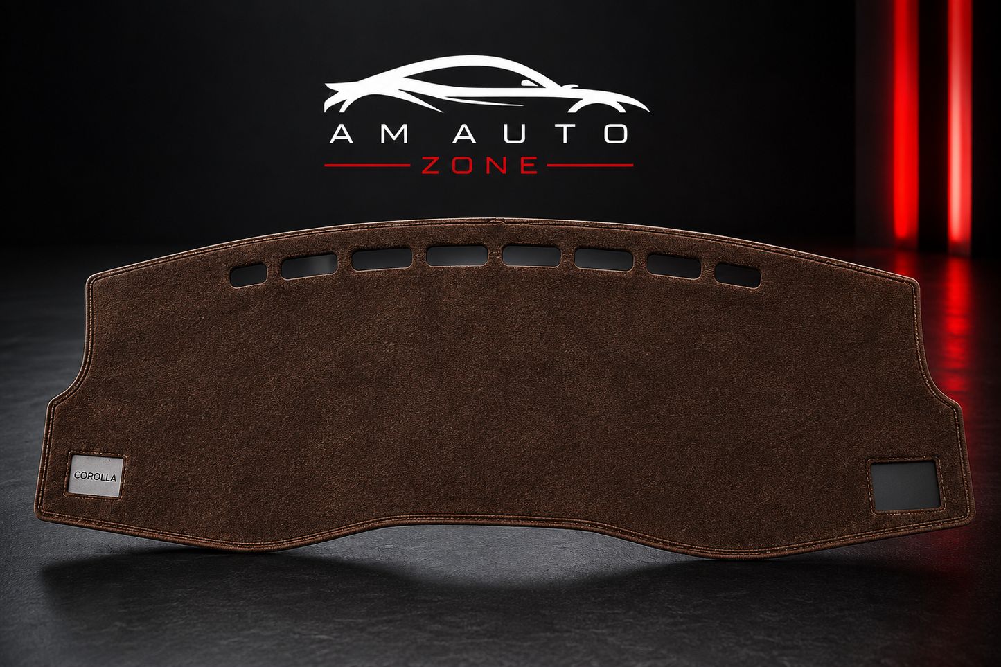 Brown Dashboard Mat for Toyota Corolla 2009, 2010, 2011, 2012, 2013 & 2014 | Premium Suede Non-Slip Dashboard Cover | Heat Resistant Anti-Glare Dash Mat | AM Auto Zone