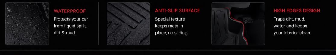 Hyundai Tucson 2020–2021-2022-2023-2024-2025 Premium TPE Floor Mats | Waterproof All Weather Custom Fit Car Floor Liners