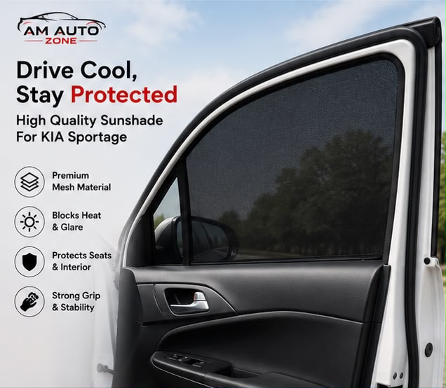 KIA Sportage Foldable & Flexible Side Sun Shade with Logo | 2019, 2020, 2021