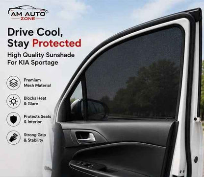 KIA Sportage Foldable & Flexible Side Sun Shade with Logo | 2019, 2020, 2021