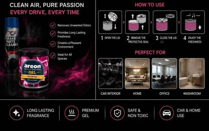 Areon Gel Passion Air Freshener – Premium Long Lasting Car & Home Fragrance Gel