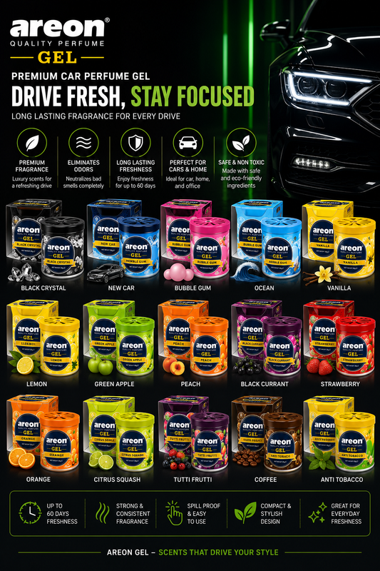 Areon Gel Air Freshener for Car, Home & Office – Long Lasting Perfume | All Variants