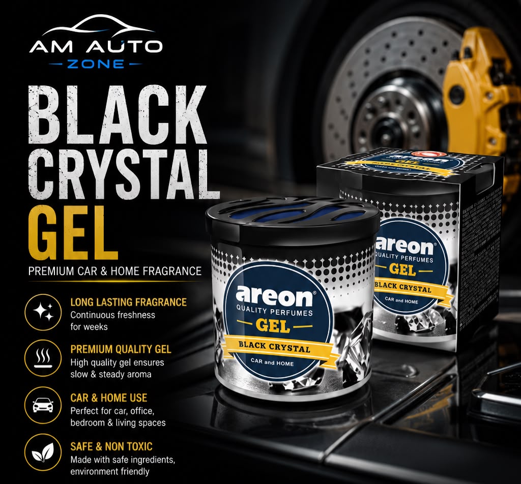 Areon Gel Black Crystal Car & Home Air Freshener | Long Lasting Gel Fragrance (80g)