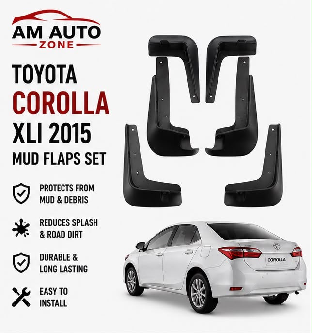 Toyota Corolla XLI Mud Flaps Set 2015 | Front & Rear Splash Guards