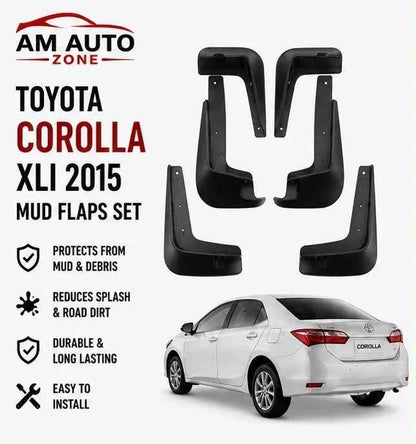 Toyota Corolla XLI Mud Flaps Set 2015 | Front & Rear Splash Guards