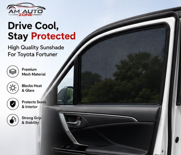 Toyota Fortuner Side Sun Shades 2016 2017 2018 2019 2020 2021 | Set of 4