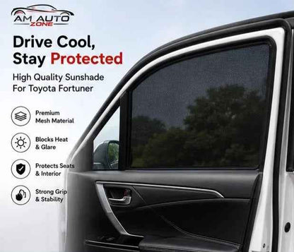 Toyota Fortuner Side Sun Shades 2016 2017 2018 2019 2020 2021 | Set of 4