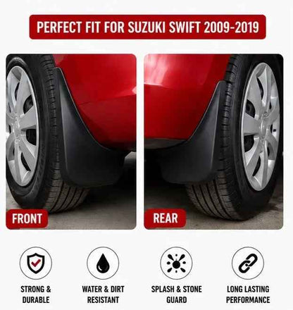 Suzuki Swift Mud Flaps Set 2009 2010 2011 2012 2013 2014 2015 2016 2017 2018 2019 | Front & Rear Splash Guards