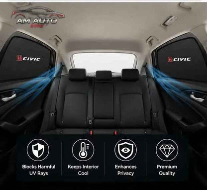 Honda Civic Side Sun Shades 2017 2018 2019 2020 2021 | Set of 4
