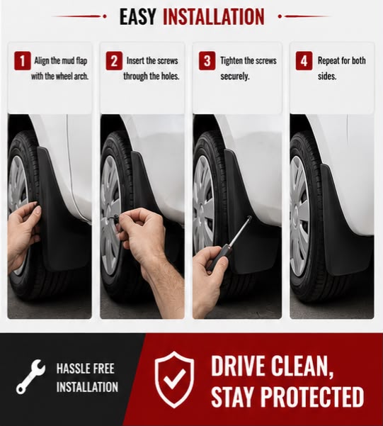 Suzuki Alto Genuine Type Mud Flaps Set 2019 2020 | Front & Rear Splash Guards