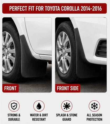Toyota Corolla Mud Flaps Set 2014 2015 2016 | Front & Rear Splash Guards