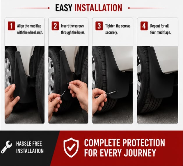 Suzuki Cultus Mud Flaps Set 2000 2001 2002 2003 2004 2005 2006 2007 2008 2009 2010 2011 2012 2013 2014 2015 2016 2017 2018 2019 | Front & Rear Splash Guards