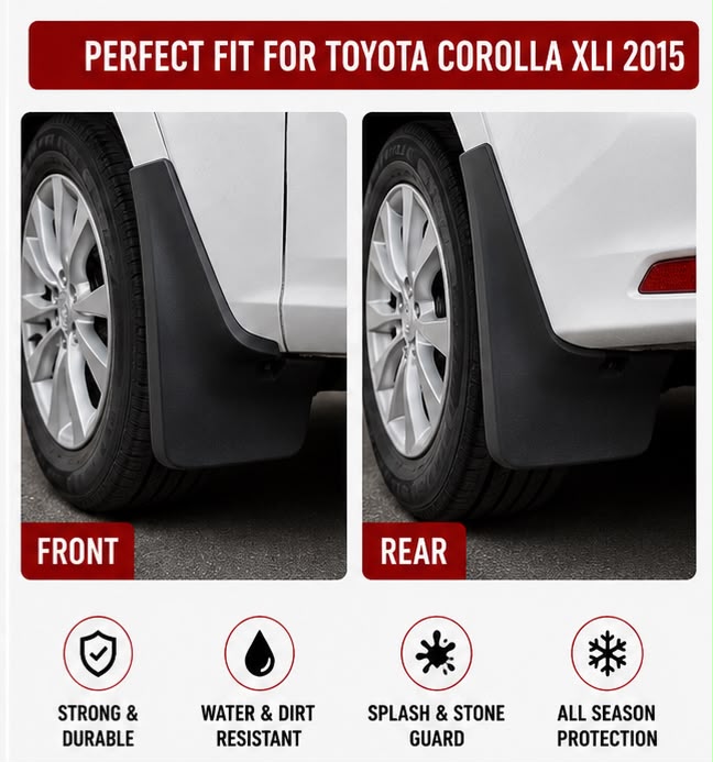 Toyota Corolla XLI Mud Flaps Set 2015 | Front & Rear Splash Guards