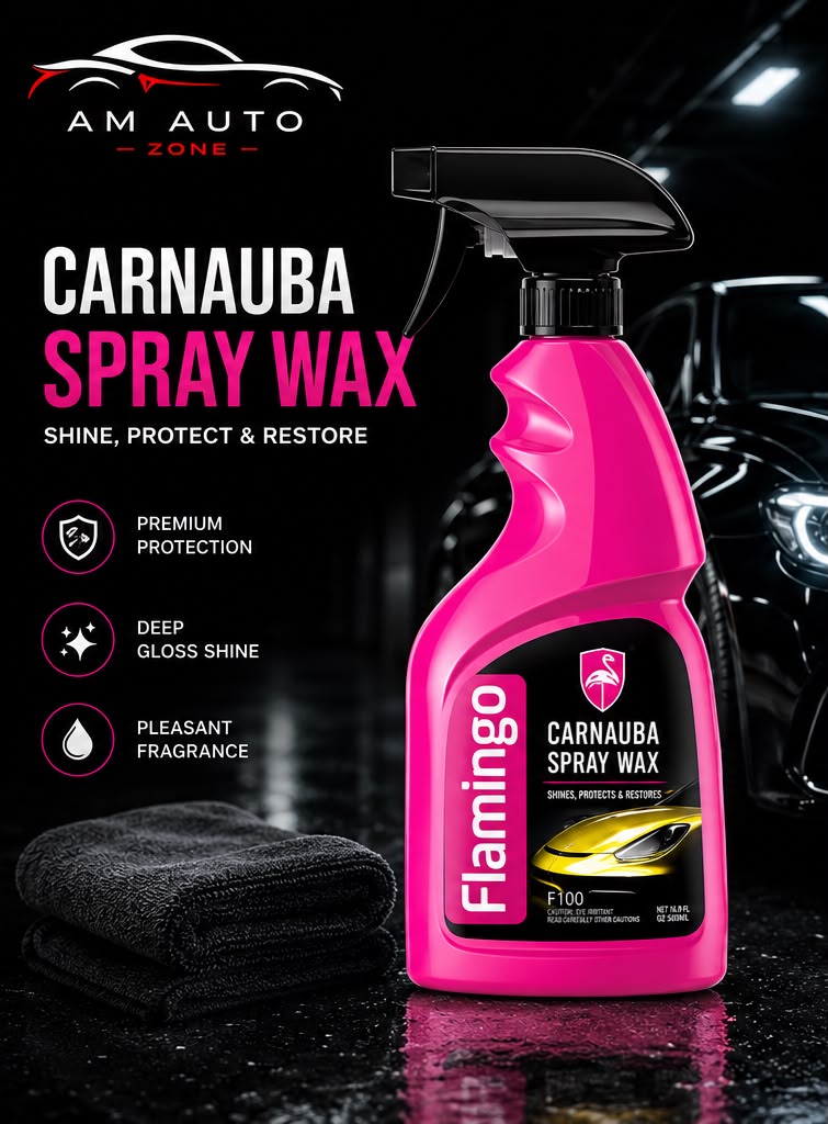 Flamingo Carnauba Spray Wax – Premium Shine, Protection & Restore (500ml)