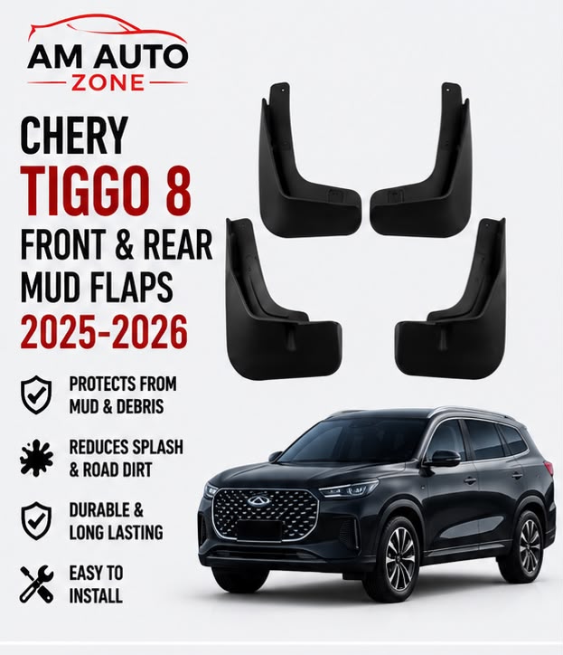 Chery Tiggo 8 Mud Flaps Set 2025 2026 | Front & Rear Splash Guards