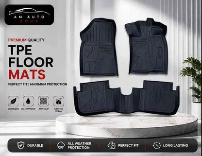 Premium TPE Floor Mats for Honda Civic 2022 2023 2024 2025 | Waterproof Anti-Slip Car Floor Liners