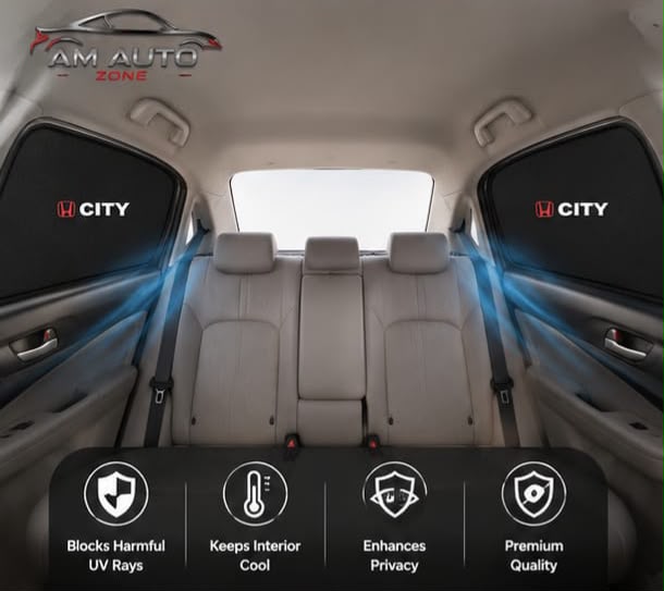 Honda City Side Sun Shades 2006 2007 2008 | Premium Foldable & Flexible | Set of 4