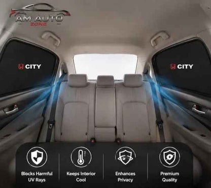 Honda City Side Sun Shades 2006 2007 2008 | Premium Foldable & Flexible | Set of 4
