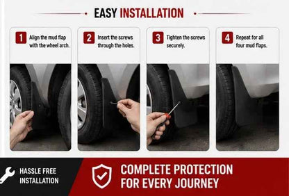 Toyota Vitz Mud Flaps Set 2015 | Front & Rear Splash Guards
