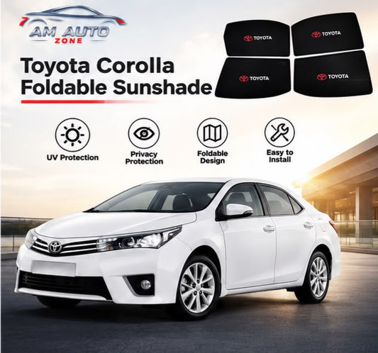 Toyota Corolla Side Sunshade With Logo 2014 2015 2016 2017 2018 2019 2020 2021
