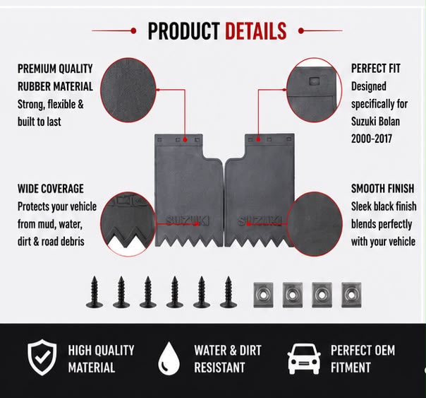 Suzuki Bolan Mud Flaps Set 2000 2001 2002 2003 2004 2005 2006 2007 2008 2009 2010 2011 2012 2013 2014 2015 2016 2017 | Front & Rear Splash Guardsmen