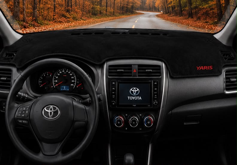 Toyota Yaris Dashboard Mat 2019 2020 2021 2022 | Premium Suede Non-Slip Dashboard Cover | Anti-UV Heat Resistant Dash Protector