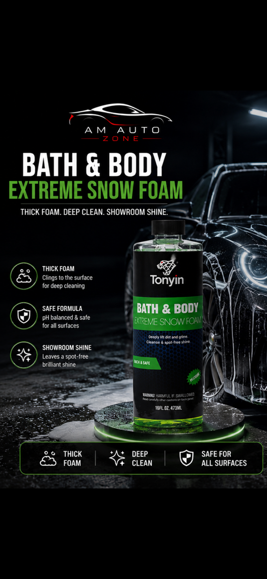 Tonyin Bath & Body Extreme Snow Foam Car Wash (1:1800 Concentrate) – High Foam Car Shampoo 473ml