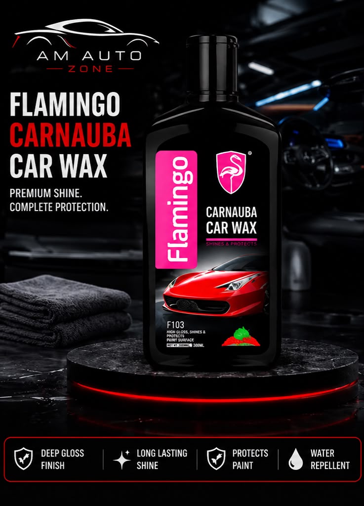 Flamingo Carnauba Car Wax 300ml – Premium High Gloss Car Polish & Paint Protection