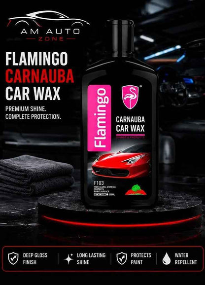 Flamingo Carnauba Car Wax 300ml – Premium High Gloss Car Polish & Paint Protection