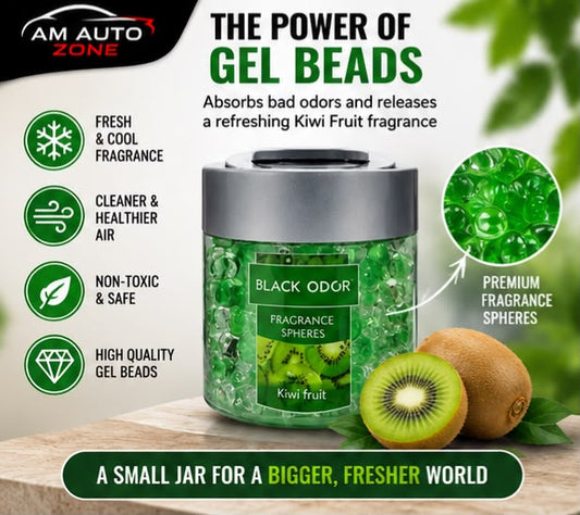 Black Odor Gel Beads Air Freshener – Kiwi Fruit Fragrance