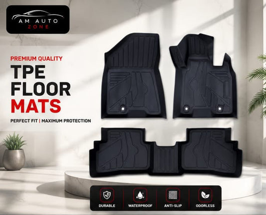 KIA Sportage TPE Floor Mats | Premium 3D Custom Fit All Weather Car Floor Liners | KIA Sportage 2019, 2020, 2021, 2022, 2023 & 2024 | AM Auto Zone