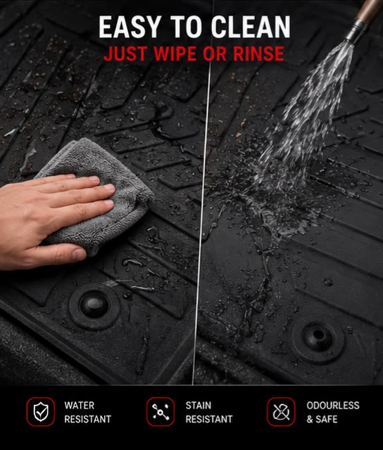Toyota Yaris 2020–2021-2022-2023-2014-2025 Premium TPE Floor Mats | Waterproof All Weather Custom Fit Car Mats