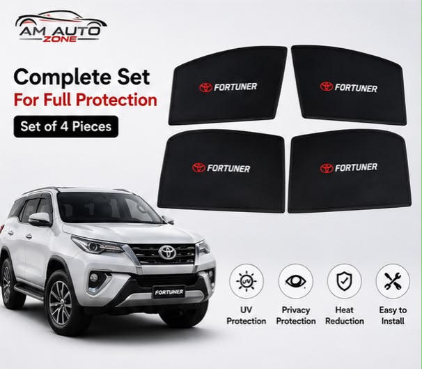 Toyota Fortuner Side Sun Shades 2016 2017 2018 2019 2020 2021 | Set of 4