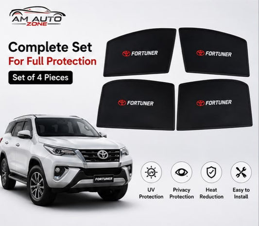 Toyota Fortuner Side Sun Shades 2016 2017 2018 2019 2020 2021 | Set of 4