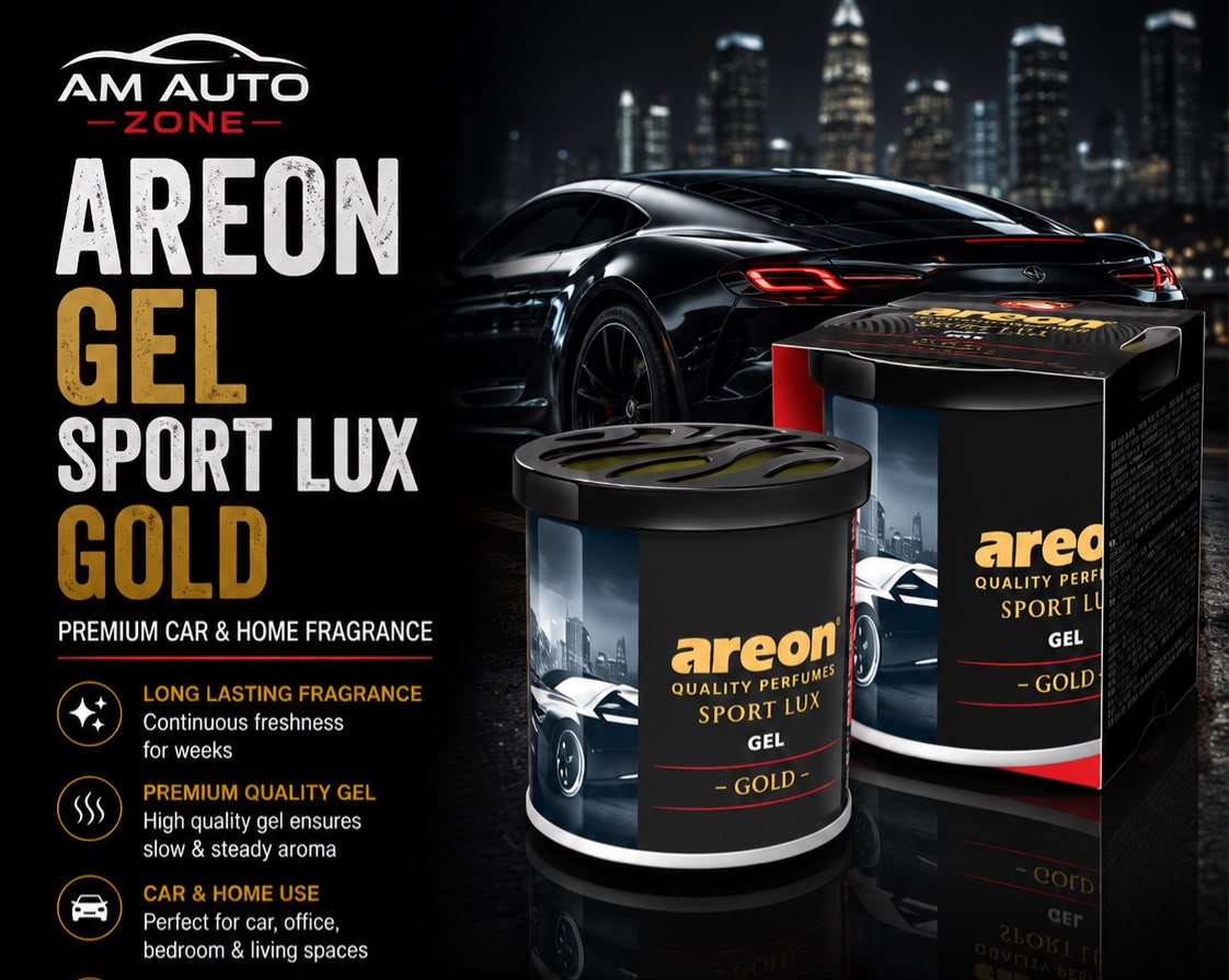 Areon Gel Sport Lux Gold Car & Home Air Freshener | Long Lasting Premium Gel Fragrance
