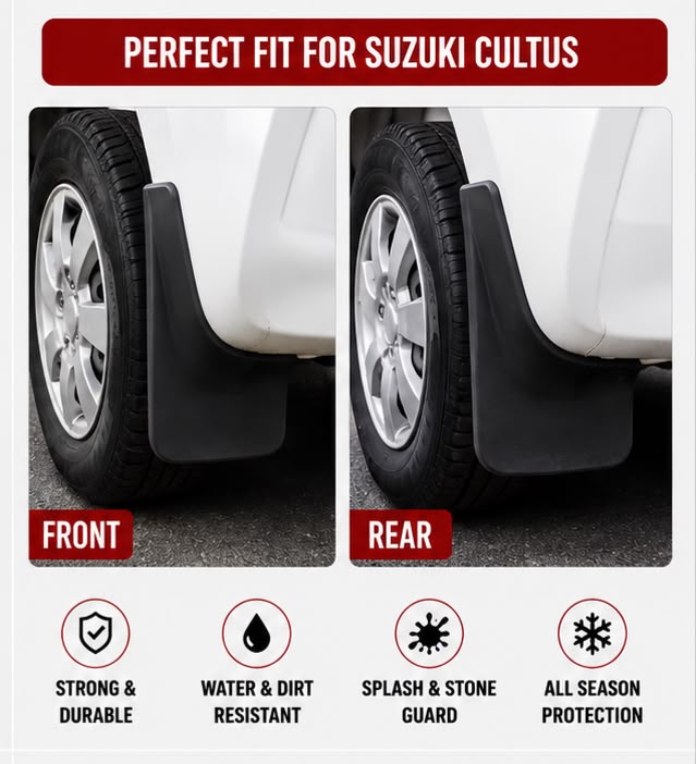 Suzuki Cultus Mud Flaps Set | Front & Rear Splash Guards