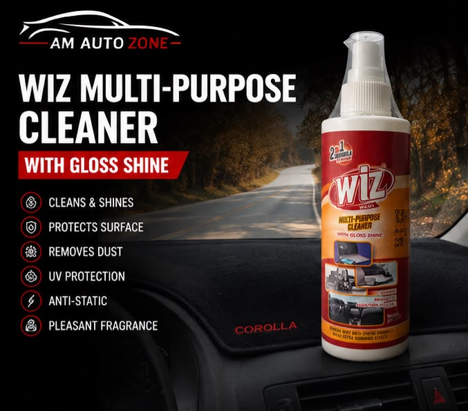wiz cleaner, multi purpose cleaner, car interior cleaner, dashboard cleaner, dashboard spray, leather cleaner, plastic cleaner, vinyl cleaner, rubber cleaner, car dashboard polish, anti static cleaner, uv protection cleaner, matt shine cleaner, car detail