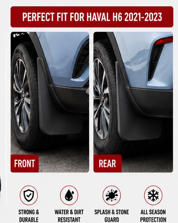 Haval H6 Mud Flaps Set 2021 2022 2023 | Front & Rear Splash Guards